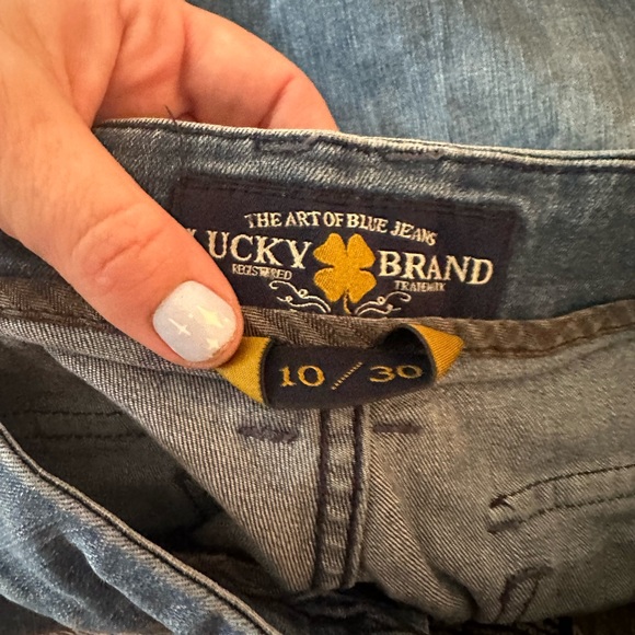 Lucky Brand Vintage? Y2K Kick Flare Cotton Flap Back Pockets Trouser Jeans 10/30 - Picture 10 of 16